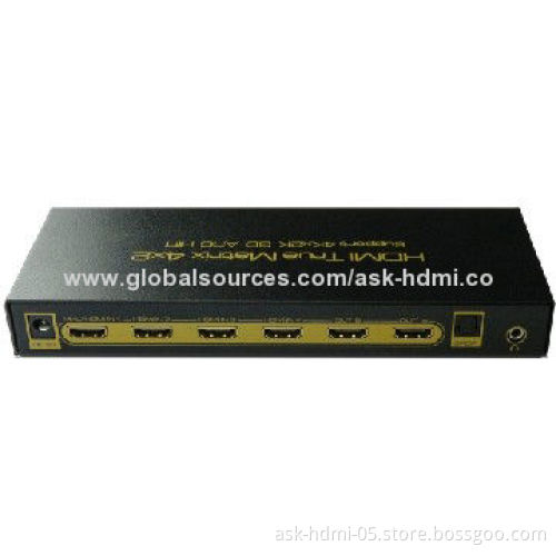 V1.4 HDMI True Matrix 4 x 2 Switcher, 4K 3D Supported